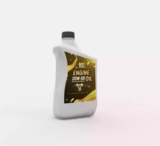Engine Oil Bottle Low-poly 3D model