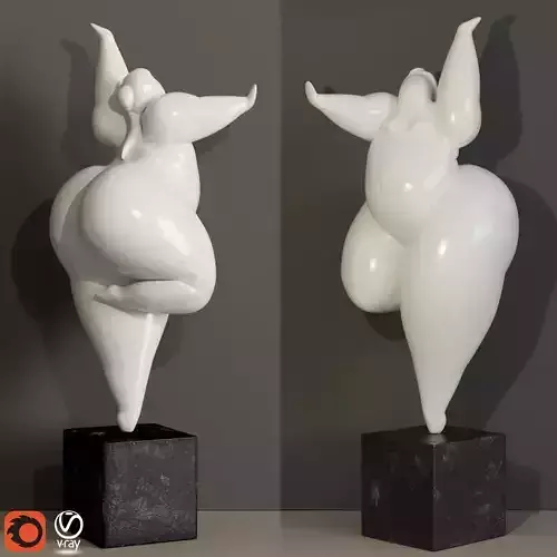 CHRISTIAN PESCHKE Figur Tanzerin 3D model