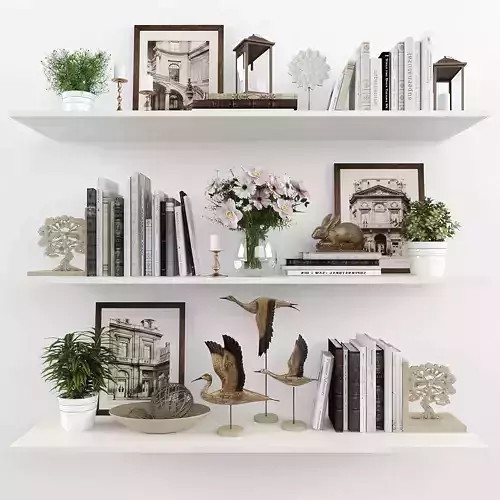 Decorative set Low-poly 3D model