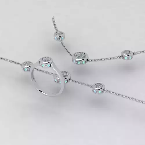 Pandora aquamarine and diamond bracelet
