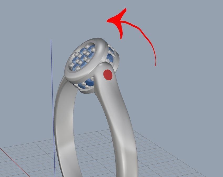 Pandora aquamarine and diamond bracelet 3D print model_7