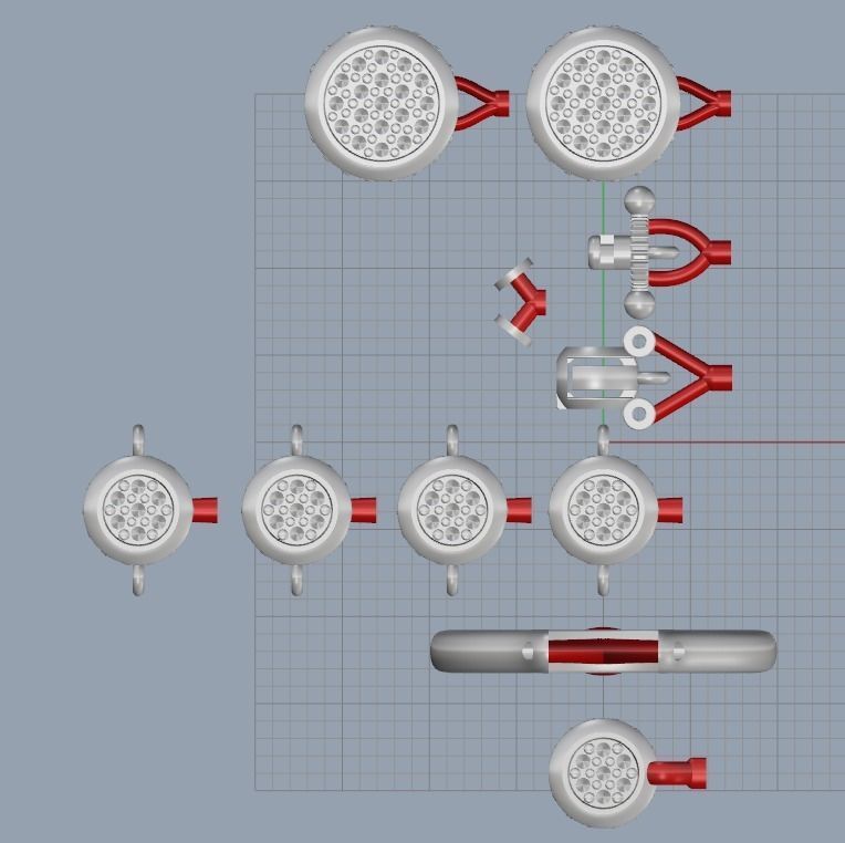 Pandora aquamarine and diamond bracelet 3D print model_15