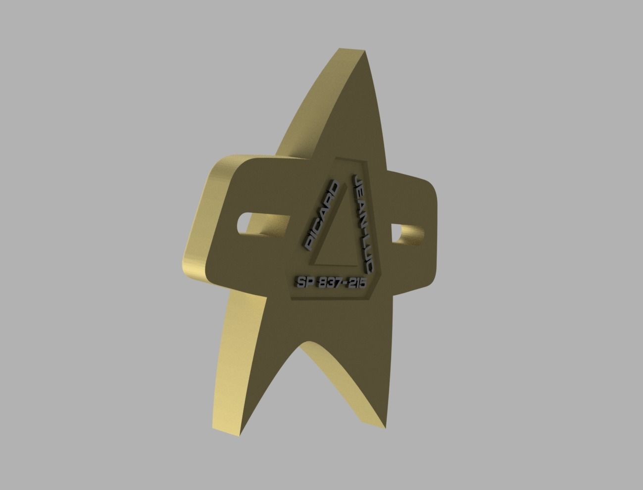 Star Trek PICARD Badge with  3D model_1