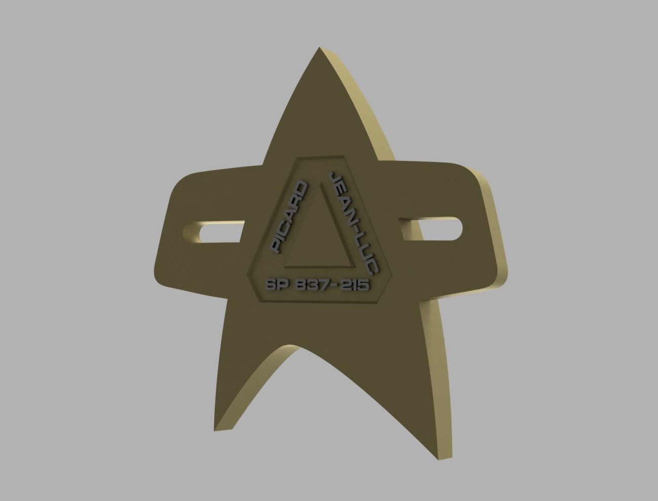 Star Trek PICARD Badge with  3D model_4