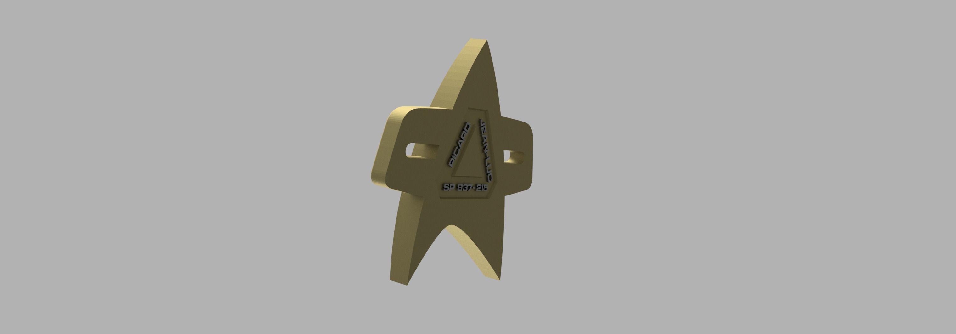 Star Trek PICARD Badge with  3D model_2