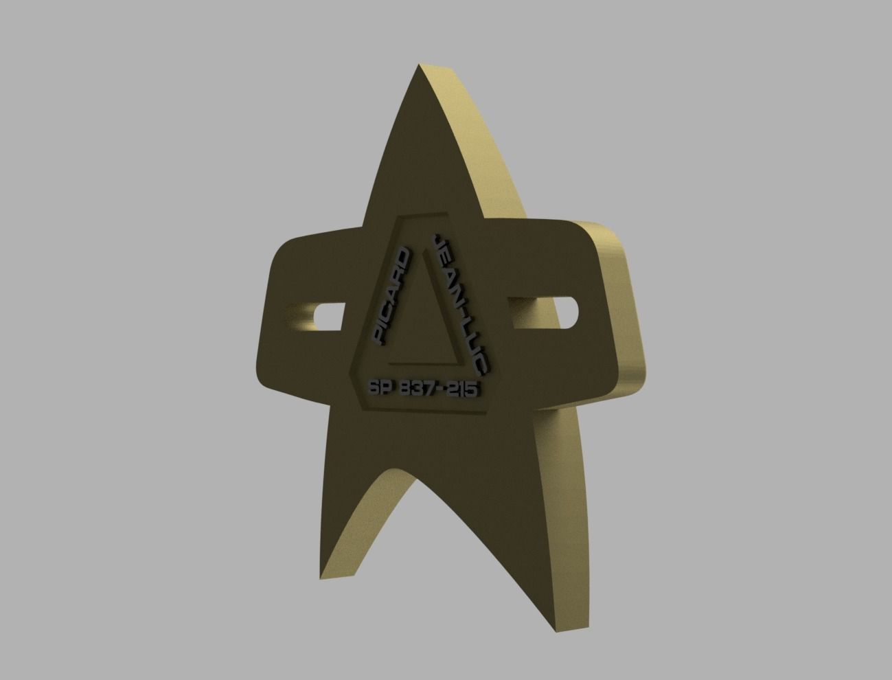 Star Trek PICARD Badge with  3D model_9