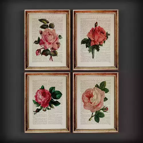 Picture Frames Low-poly 3D model