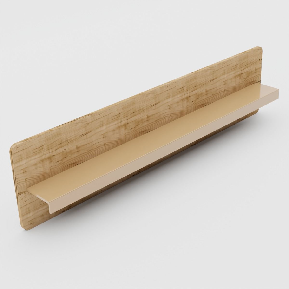 6 Wooden Scandinavian shelves 3D model_4