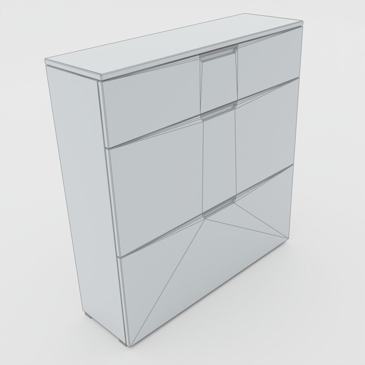 6 Wooden Scandinavian shelves 3D model_9