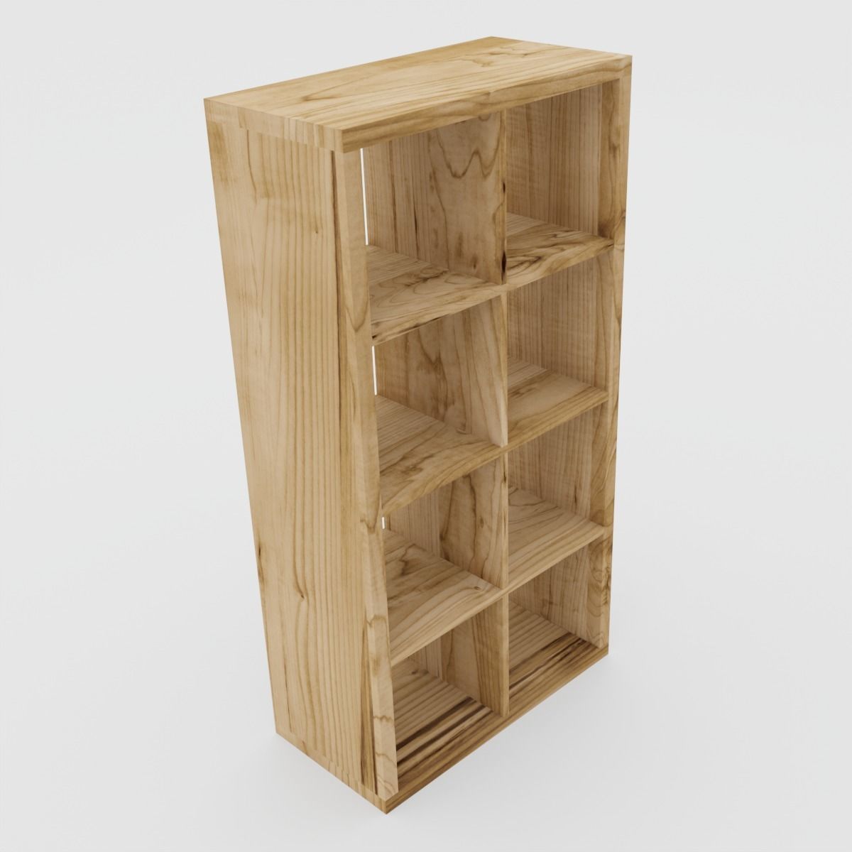 6 Wooden Scandinavian shelves 3D model_6