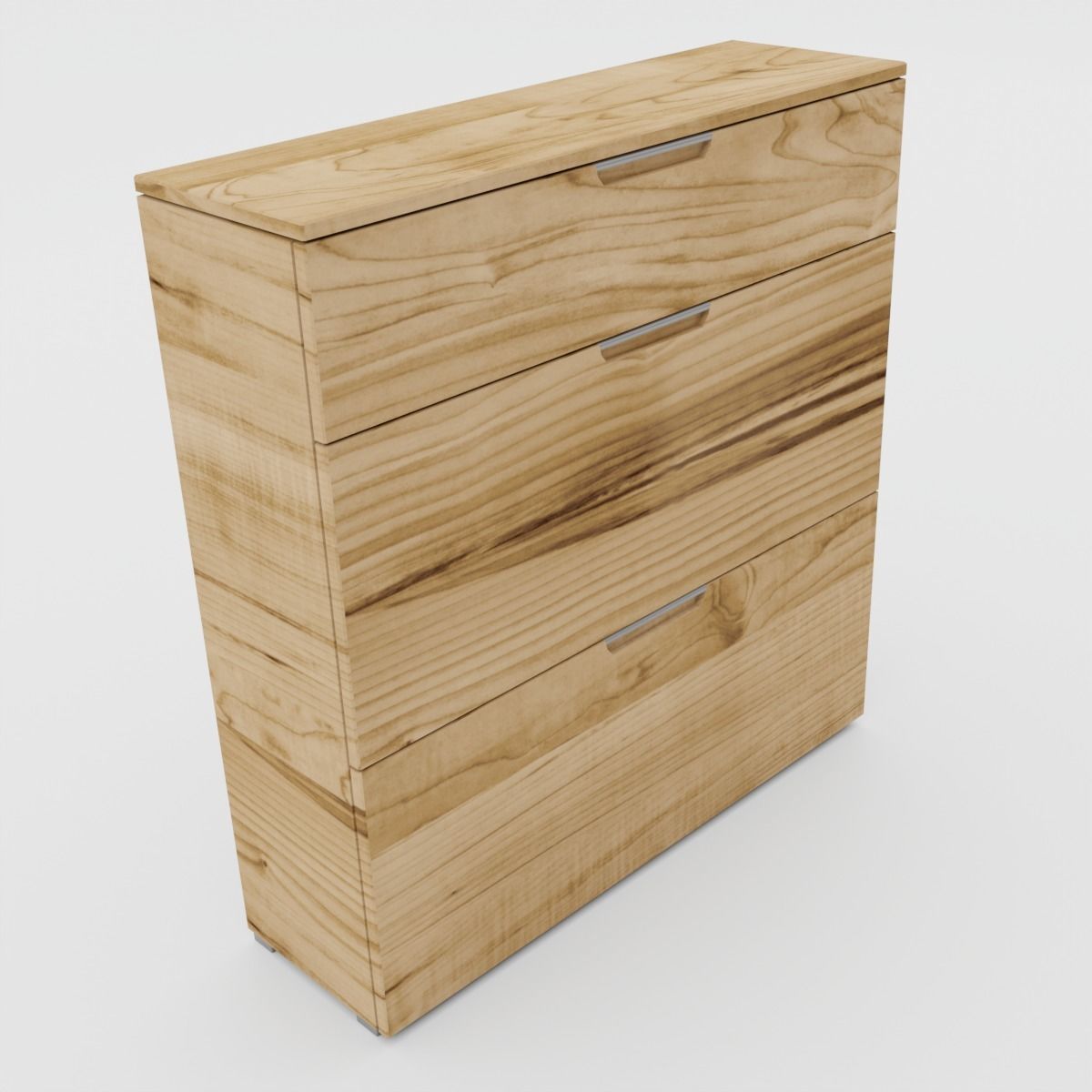 6 Wooden Scandinavian shelves 3D model_8