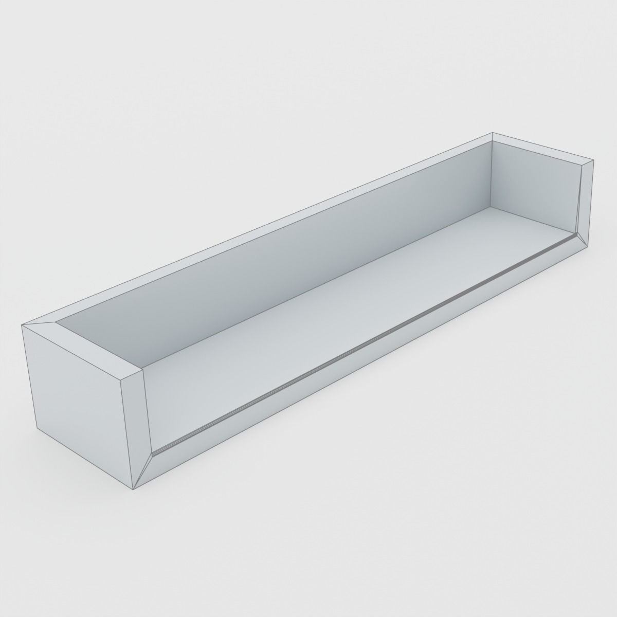 6 Wooden Scandinavian shelves 3D model_1