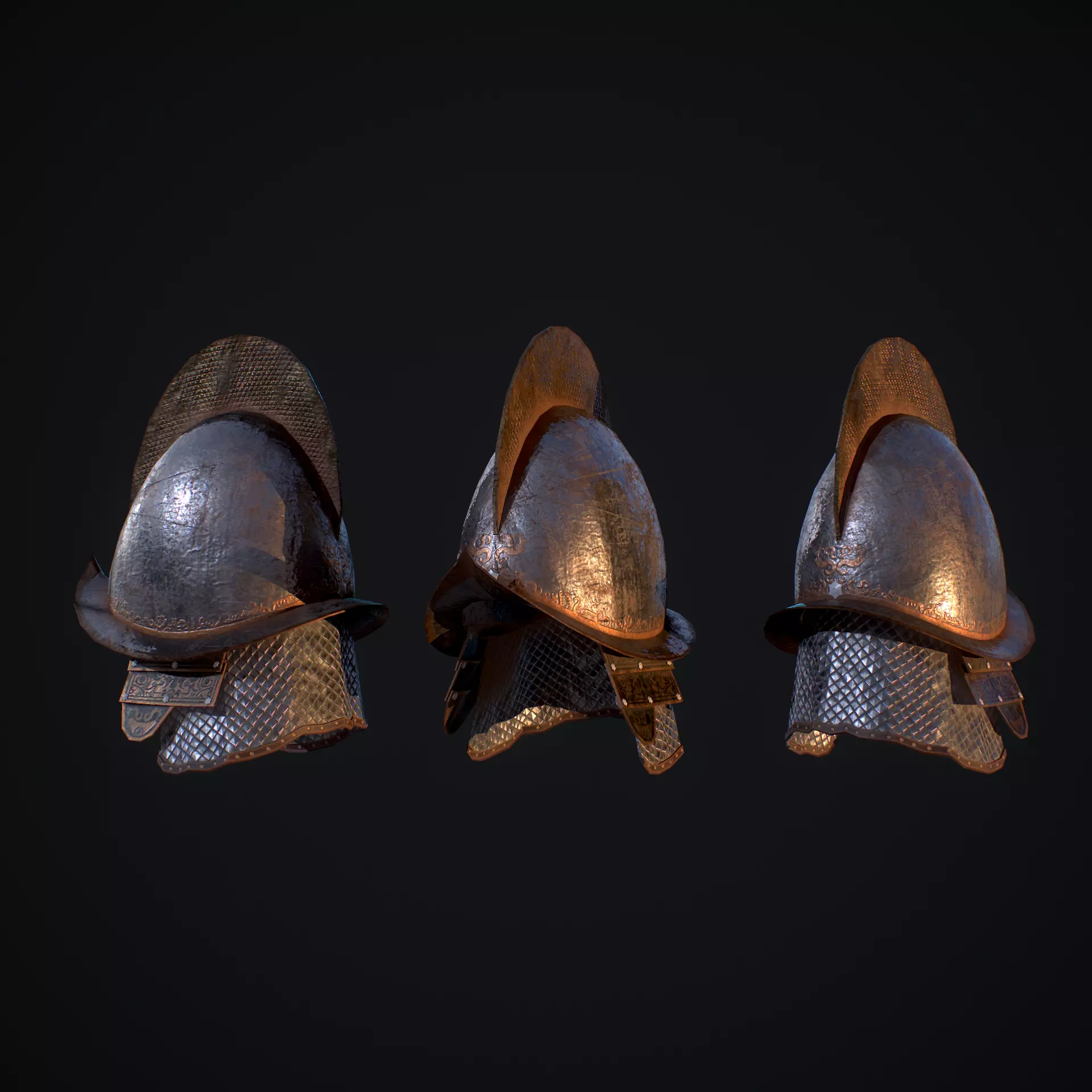 Helmet D200309 Low-poly 3D model_0