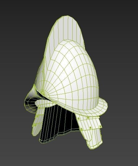 Helmet D200309 Low-poly 3D model_4