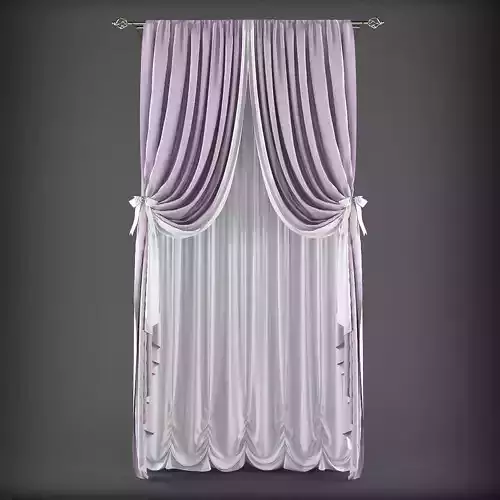 Curtain Low-poly 3D model