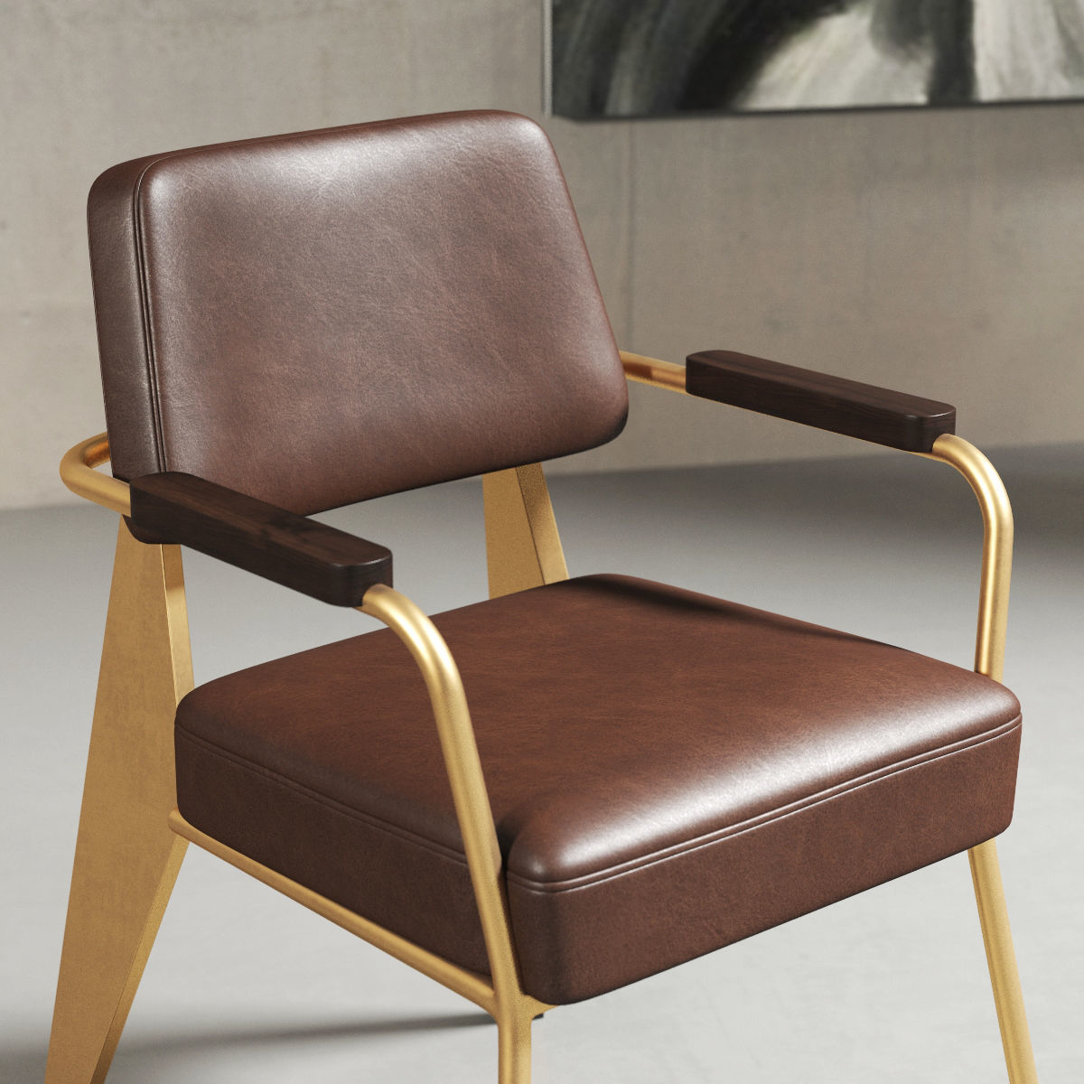 modern chair 013 3D model_9