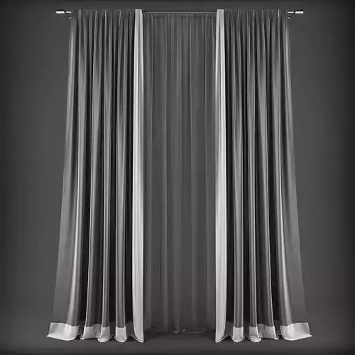 Curtain Low-poly 3D model