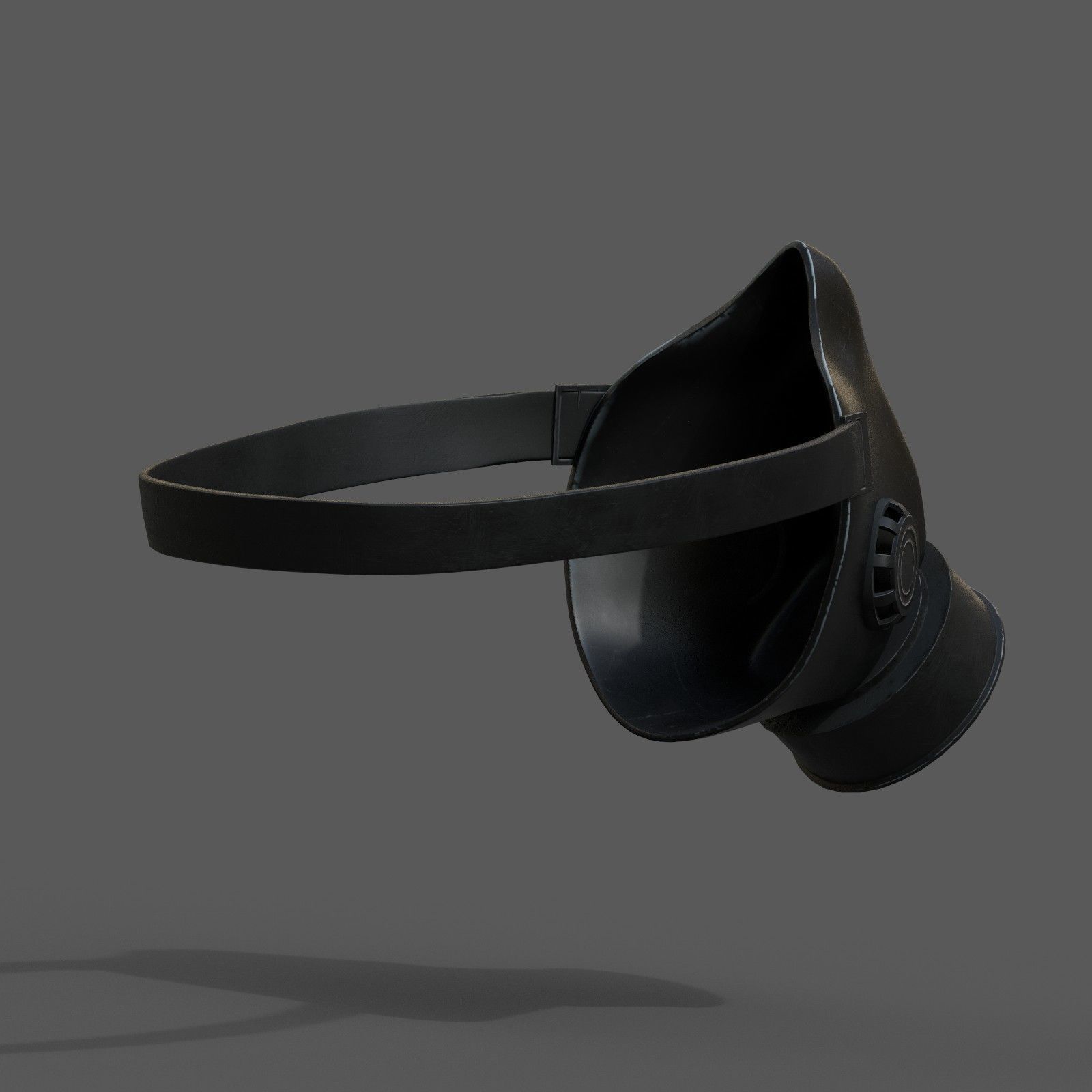 Gas mask helmet 3d model military combat fantasy futuristic  Low-poly 3D model_7