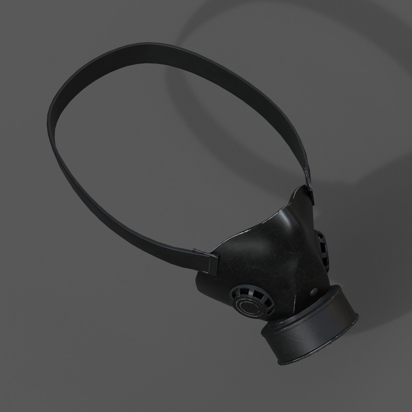 Gas mask helmet 3d model military combat fantasy futuristic  Low-poly 3D model_5