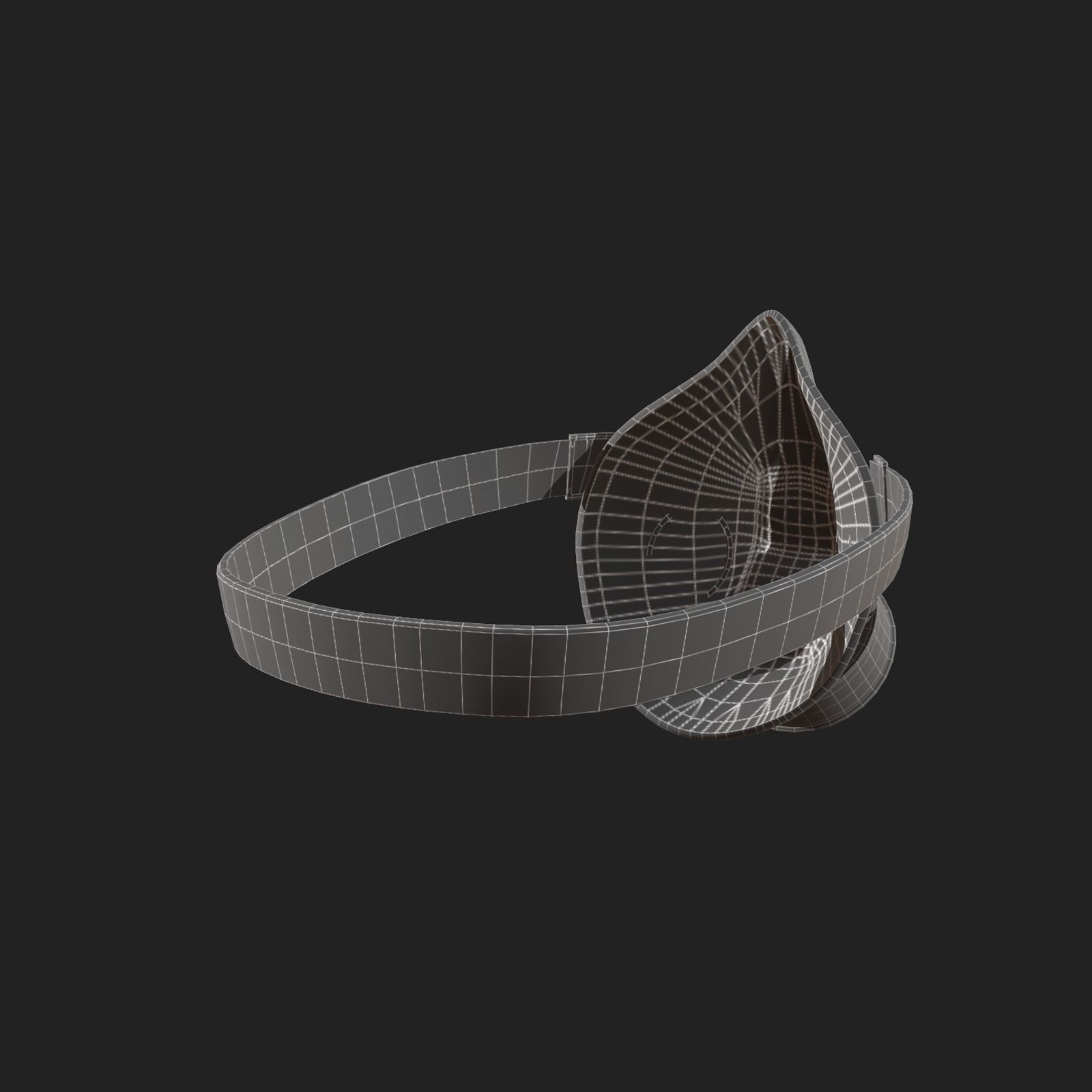 Gas mask helmet 3d model military combat fantasy futuristic  Low-poly 3D model_9