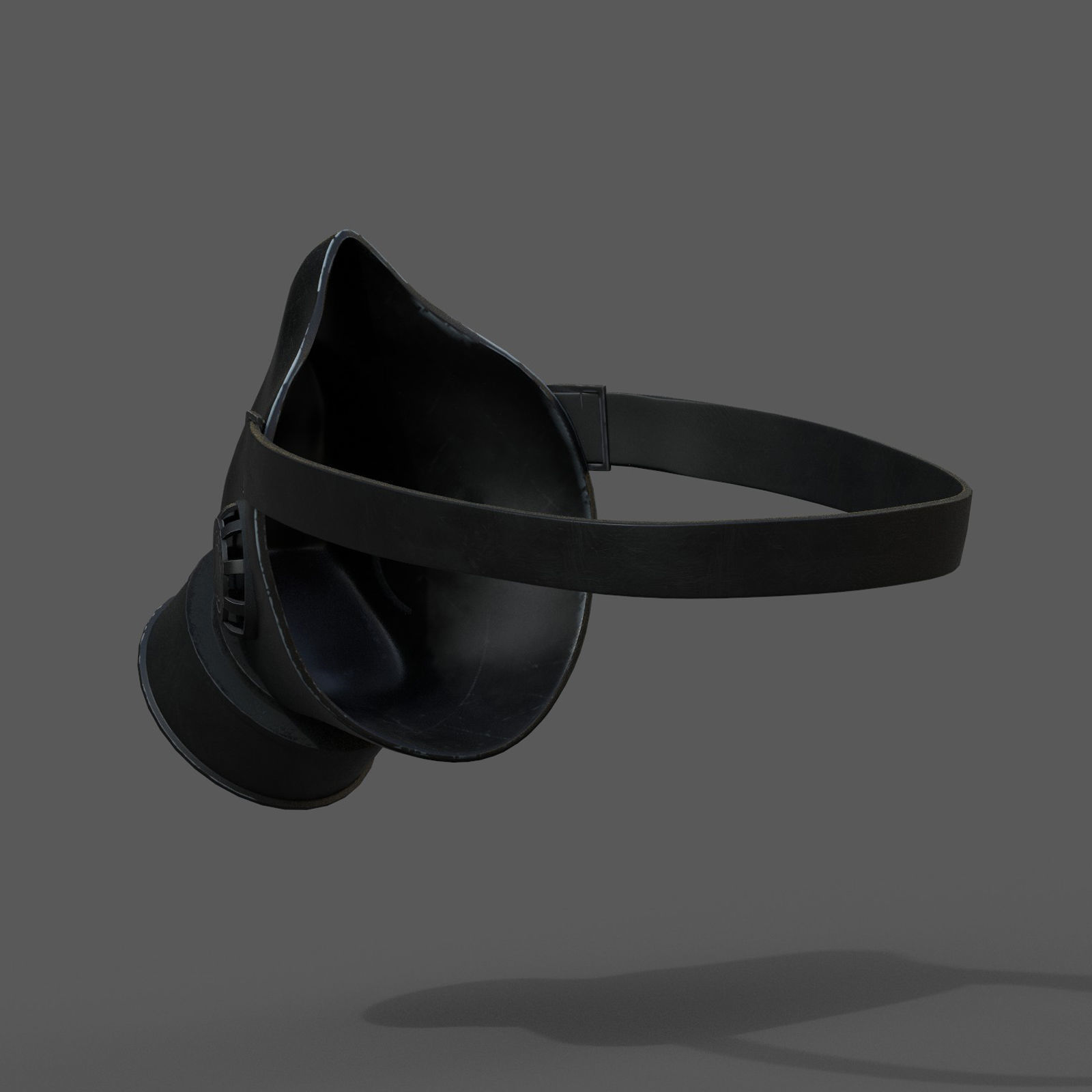 Gas mask helmet 3d model military combat fantasy futuristic  Low-poly 3D model_8