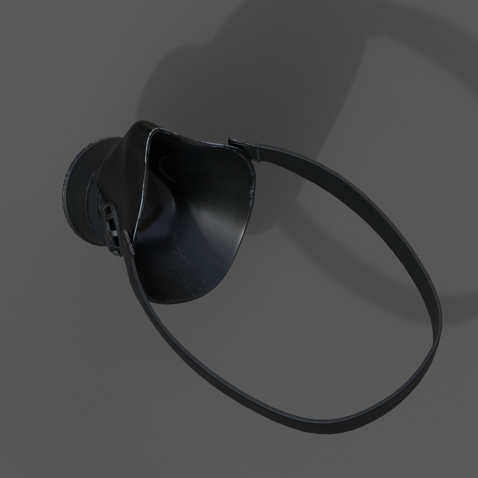 Gas mask helmet 3d model military combat fantasy futuristic  Low-poly 3D model_6