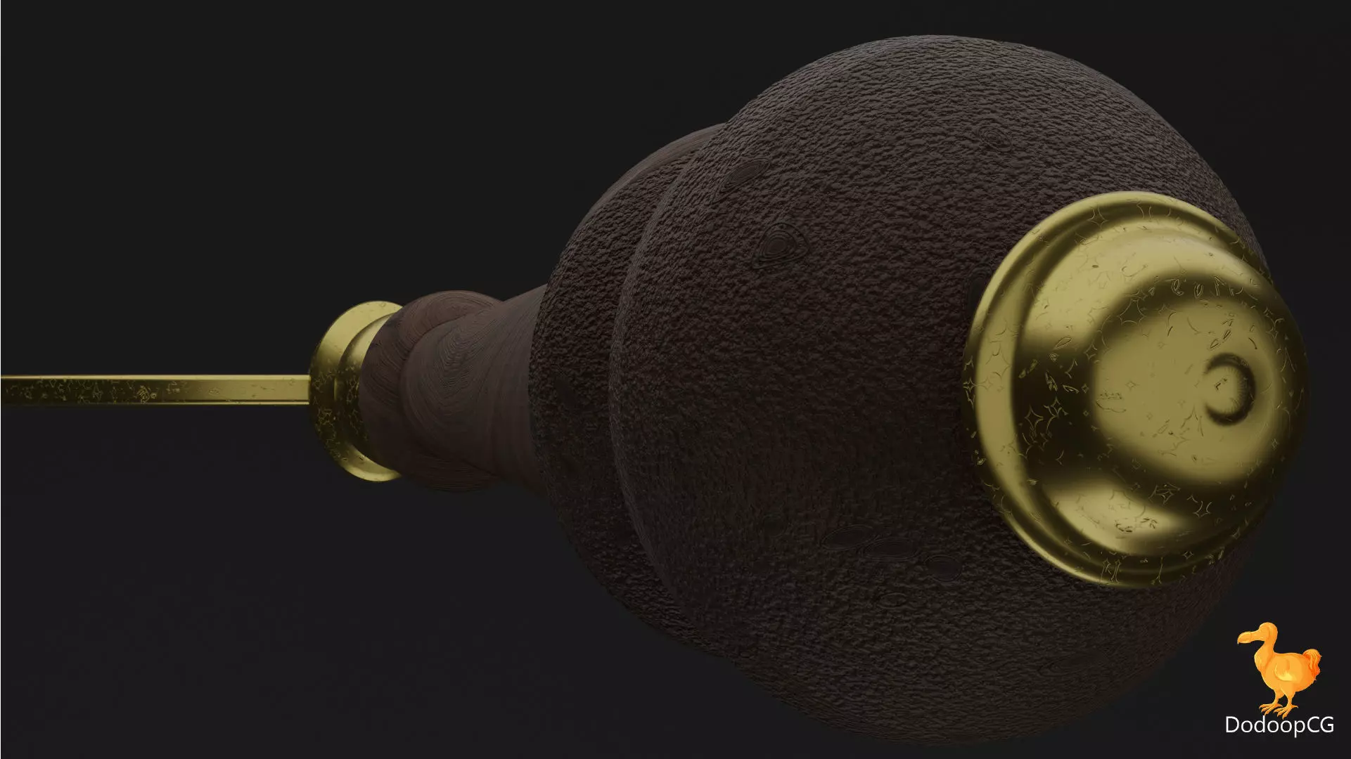 Wooden Old Magnifier - Vintage PBR 3D Model Low-poly 3D model_2