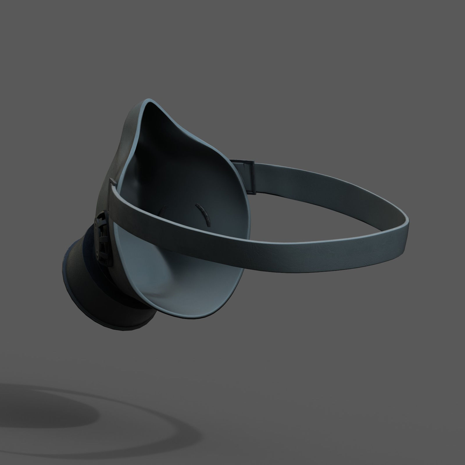 Gas mask helmet 3d model military combat fantasy cyborg space  Low-poly 3D model_6