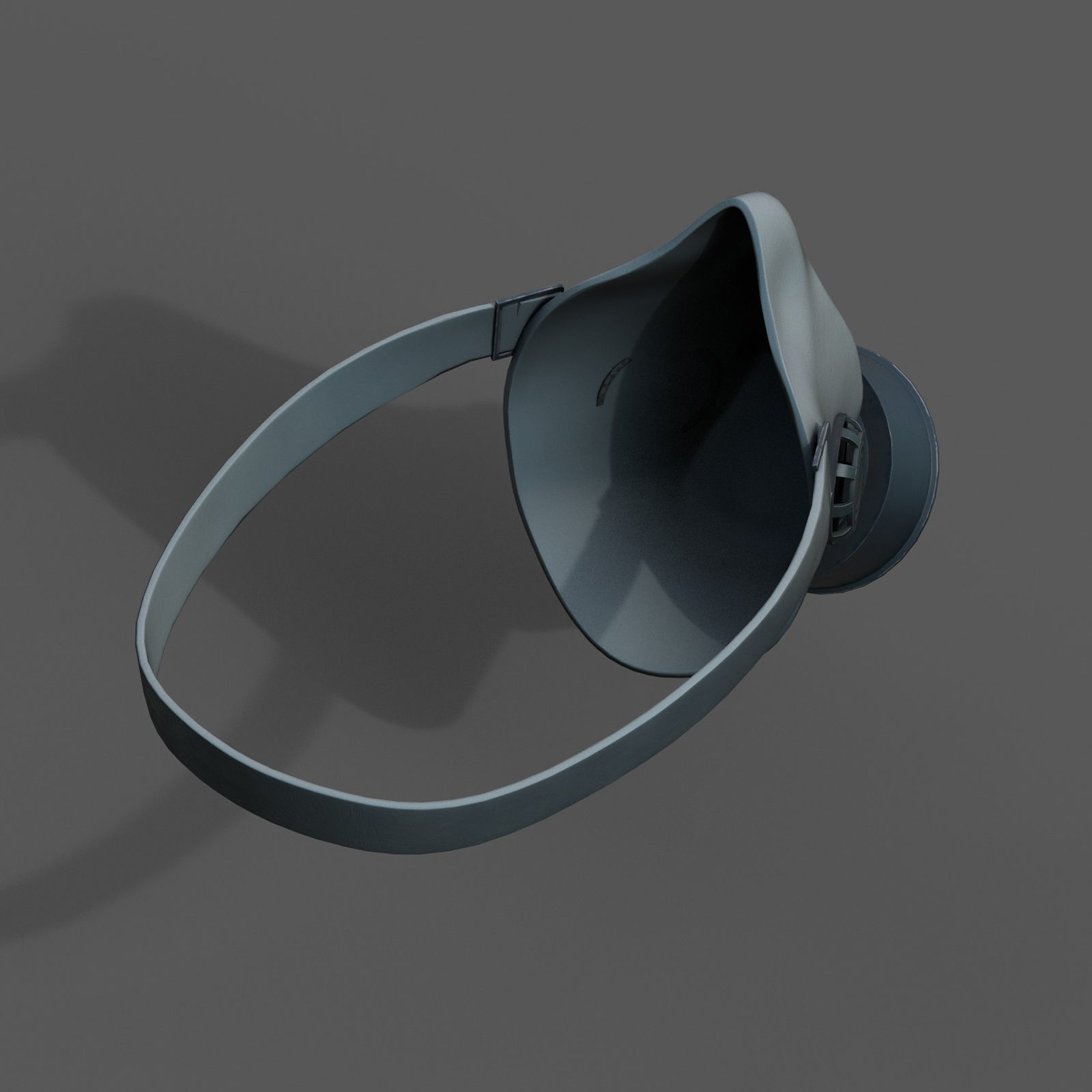 Gas mask helmet 3d model military combat fantasy cyborg space  Low-poly 3D model_7