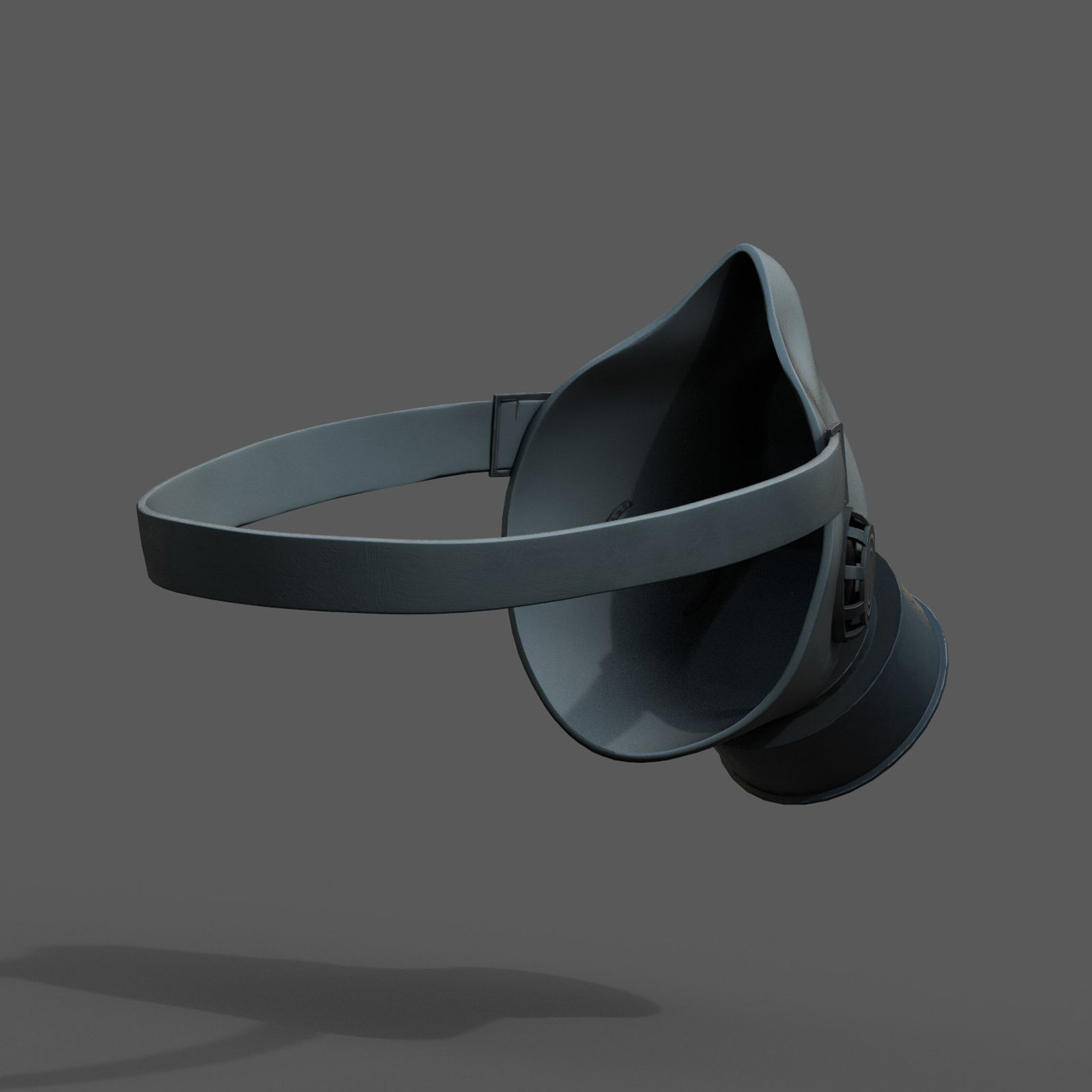 Gas mask helmet 3d model military combat fantasy cyborg space  Low-poly 3D model_8