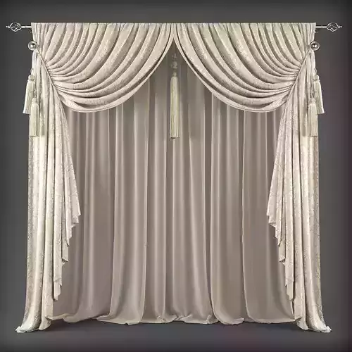Curtain with tassels