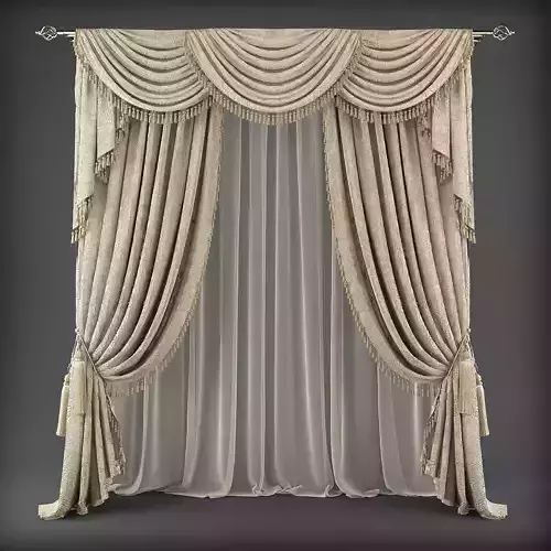 Curtain with tassels