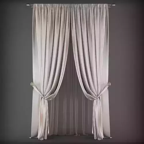 Curtain Low-poly 3D model