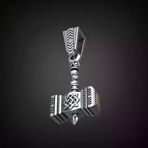 Thor Hammer pendant 3D print model