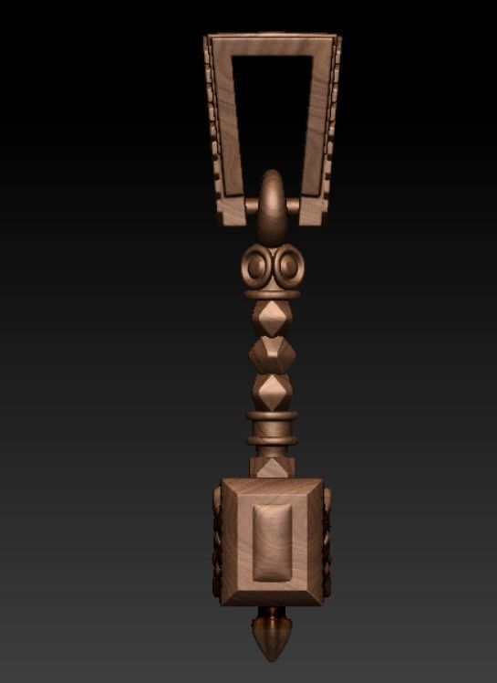 Thor Hammer pendant 3D print model_11