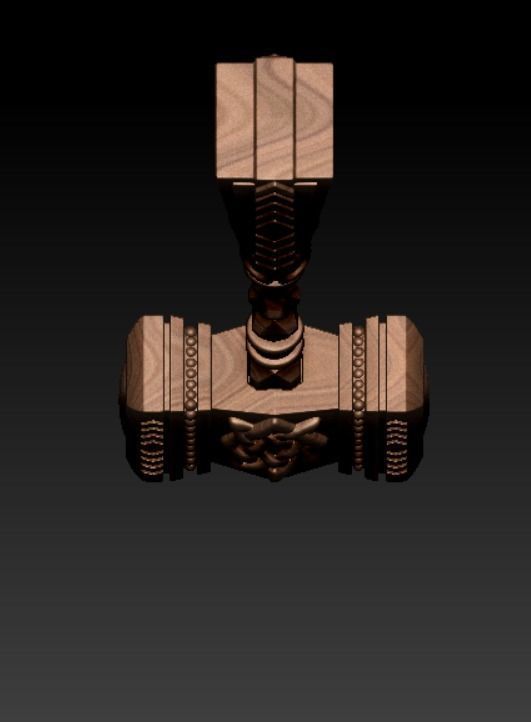 Thor Hammer pendant 3D print model_10