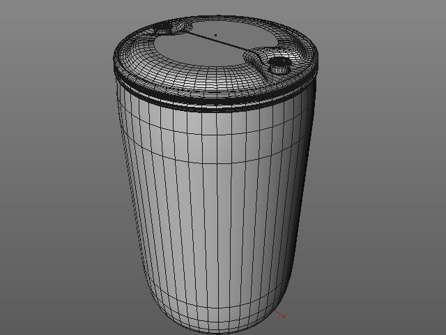 plastic barrel 3D model_2