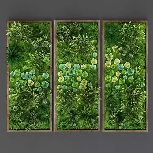 Vertical gardening 015 Low-poly 3D model