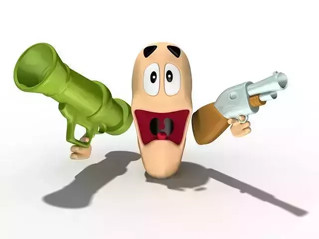 worms snail with gun