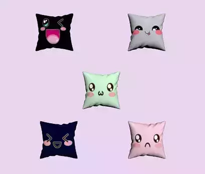 Decorative Pillows Free low-poly 3D model