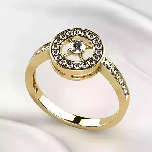 3mm Gemstone Gold Fashion Ring