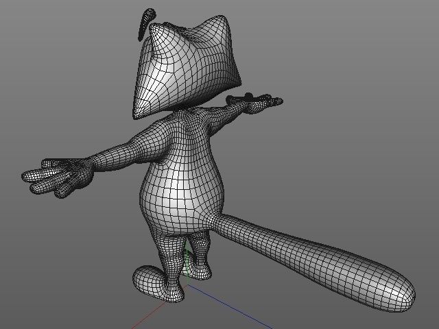 Cartoon rancoon 3D model_8
