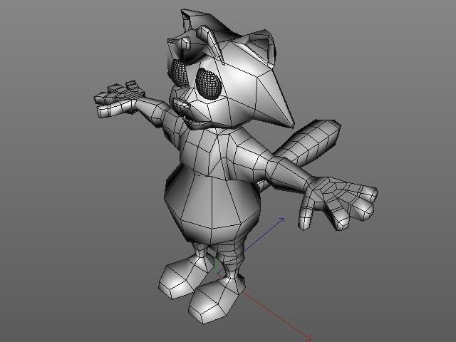 Cartoon rancoon 3D model_10