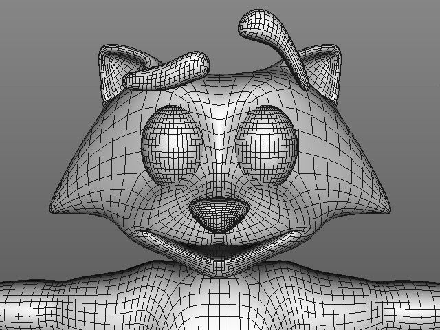 Cartoon rancoon 3D model_7