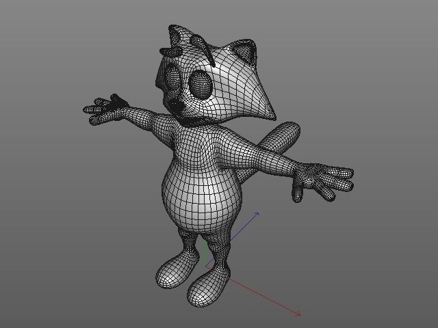 Cartoon rancoon 3D model_6