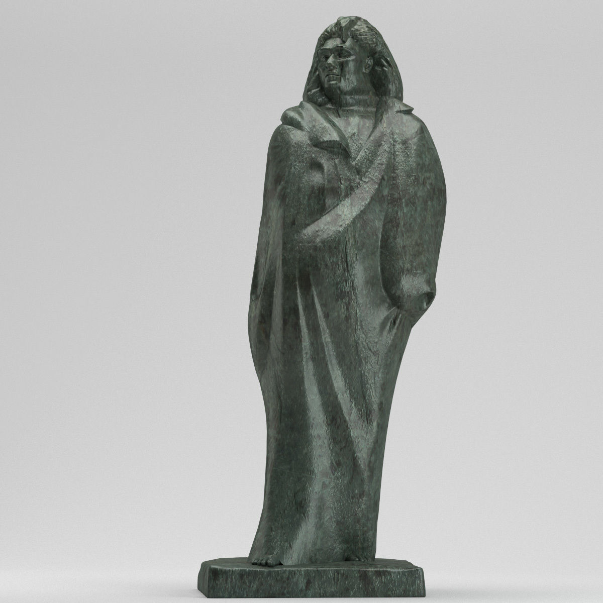 Monument to Honore de Balzac 3D model_5