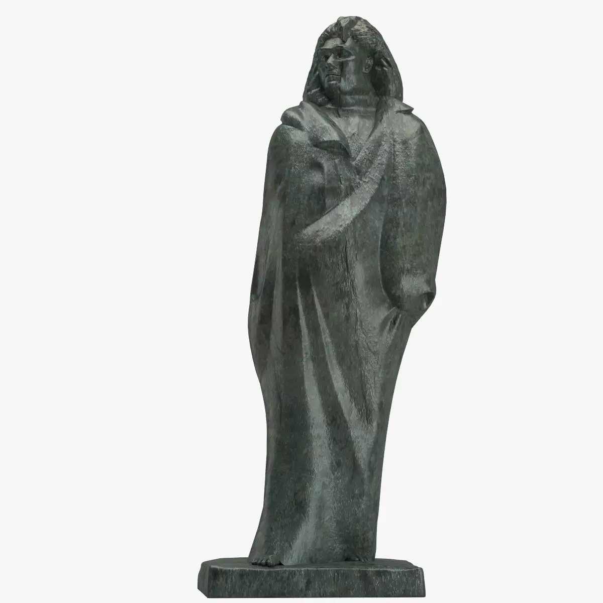 Monument to Honore de Balzac 3D model_0