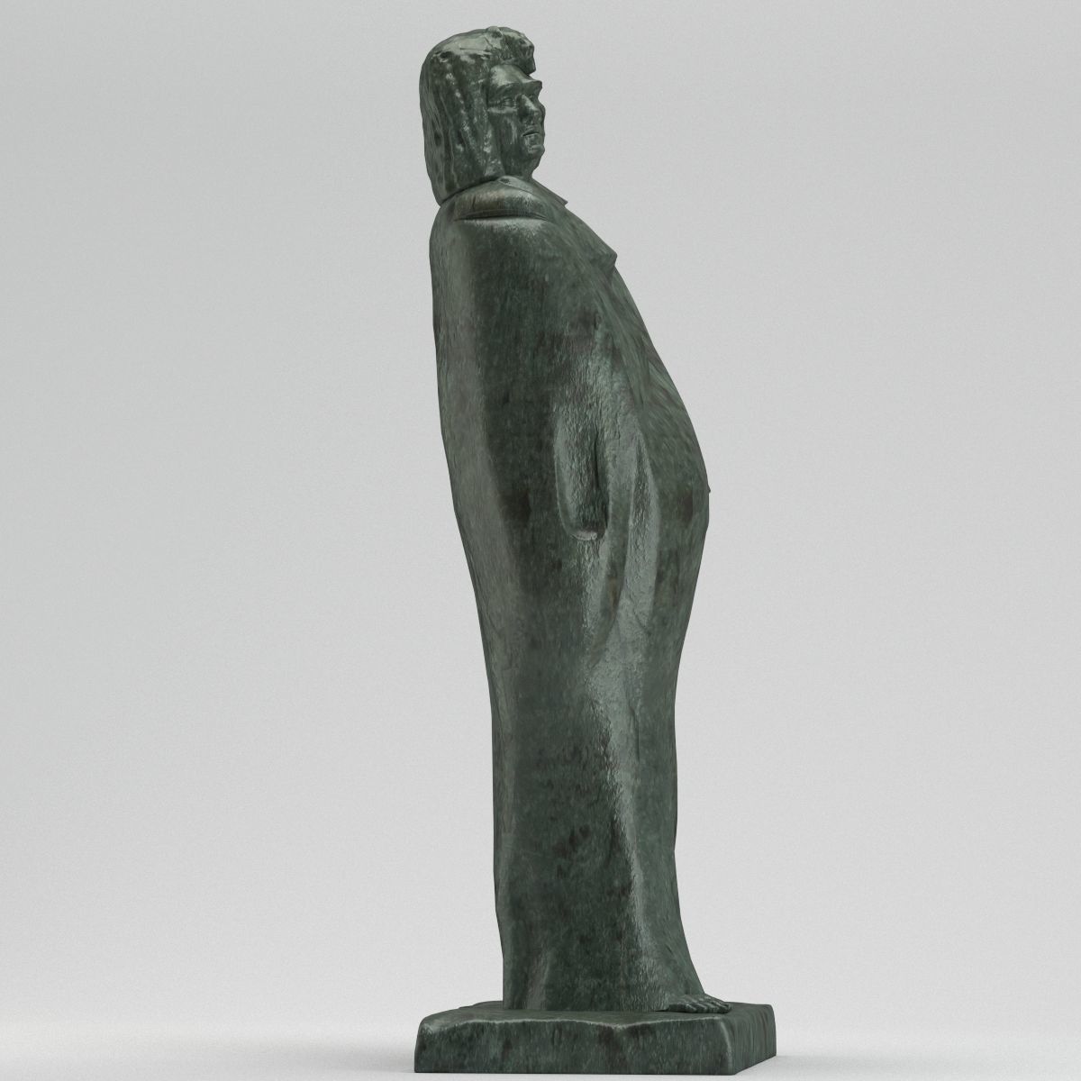 Monument to Honore de Balzac 3D model_3