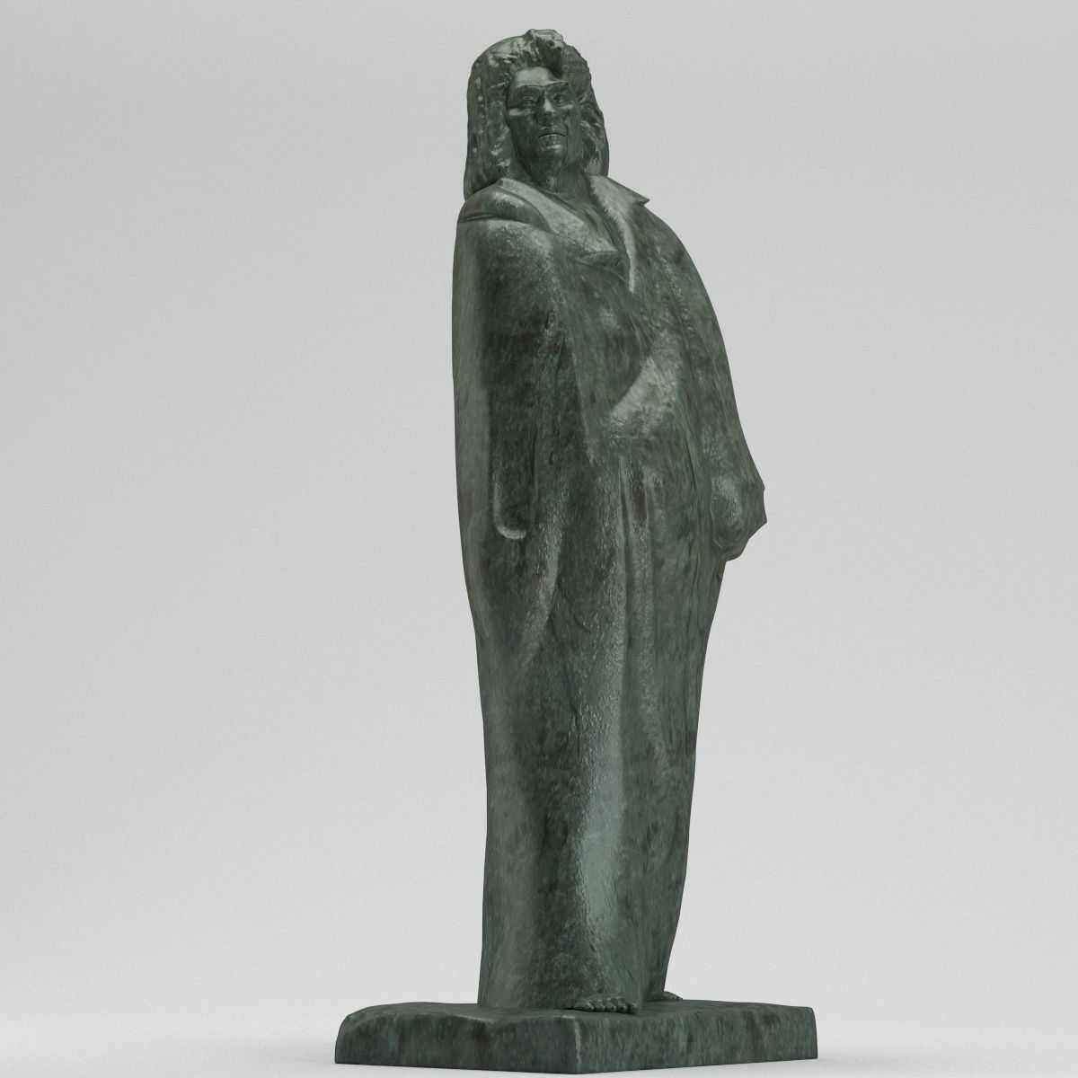 Monument to Honore de Balzac 3D model_4