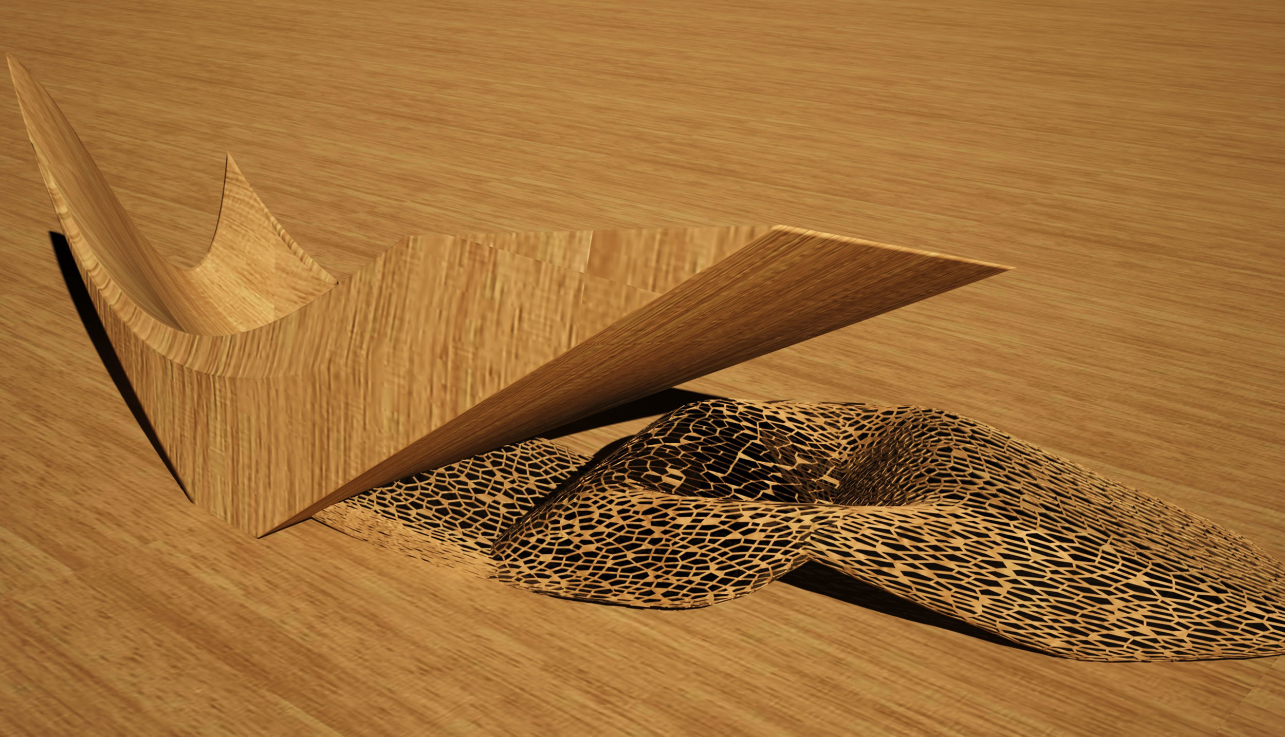 organic model wooden sculpture 3D model_3